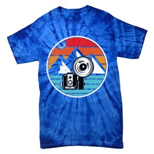 Camping Hiking Nature Retro Photographer Camera Camera Gift Tie-Dye T-Shirt