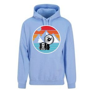 Camping Hiking Nature Retro Photographer Camera Camera Gift Unisex Surf Hoodie