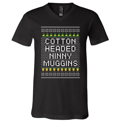 Cotton Headed Ninny Muggins V-Neck T-Shirt