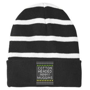 Cotton Headed Ninny Muggins Striped Beanie with Solid Band