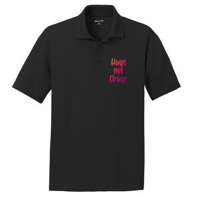 Cute Hugs Not Drugs Funny Say No To Drugs Presents Cool Gift PosiCharge RacerMesh Polo