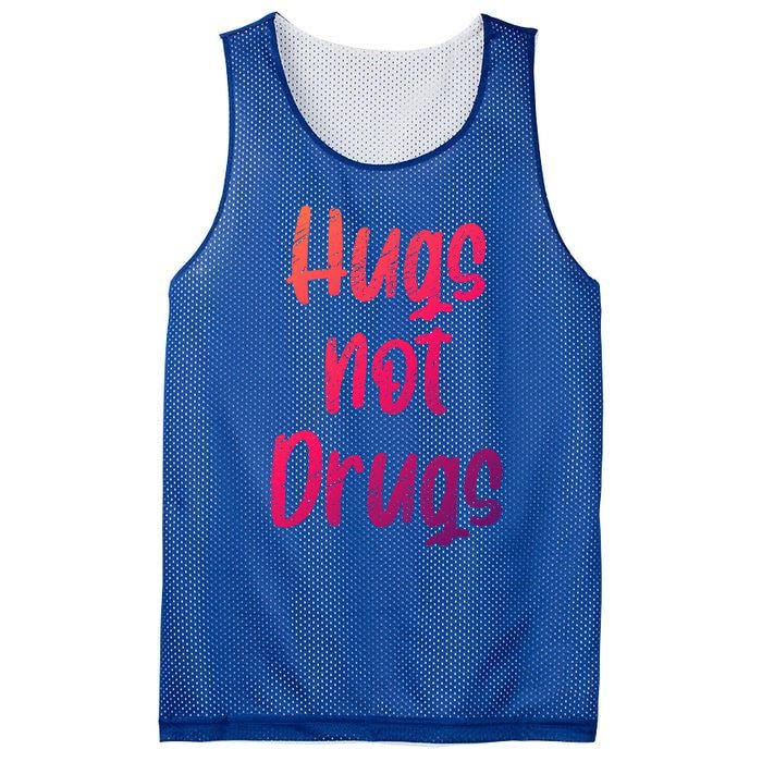 Cute Hugs Not Drugs Funny Say No To Drugs Presents Cool Gift Mesh Reversible Basketball Jersey Tank