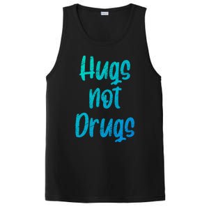 Cute Hugs Not Drugs Funny Say No To Drugs Presents Cool Gift PosiCharge Competitor Tank