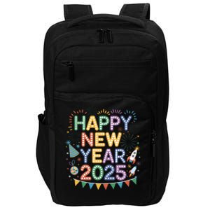 Cool Happy New Year 2025 New Years Eve Party Gift Impact Tech Backpack