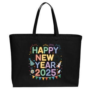 Cool Happy New Year 2025 New Years Eve Party Gift Cotton Canvas Jumbo Tote