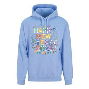 Cool Happy New Year 2025 New Years Eve Party Gift Unisex Surf Hoodie