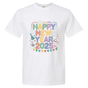 Cool Happy New Year 2025 New Years Eve Party Gift Garment-Dyed Heavyweight T-Shirt