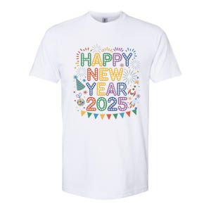 Cool Happy New Year 2025 New Years Eve Party Gift Softstyle CVC T-Shirt