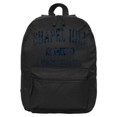 Chapel Hill North Carolina NC Vintage Sports Design Navy  16 in Basic Backpack