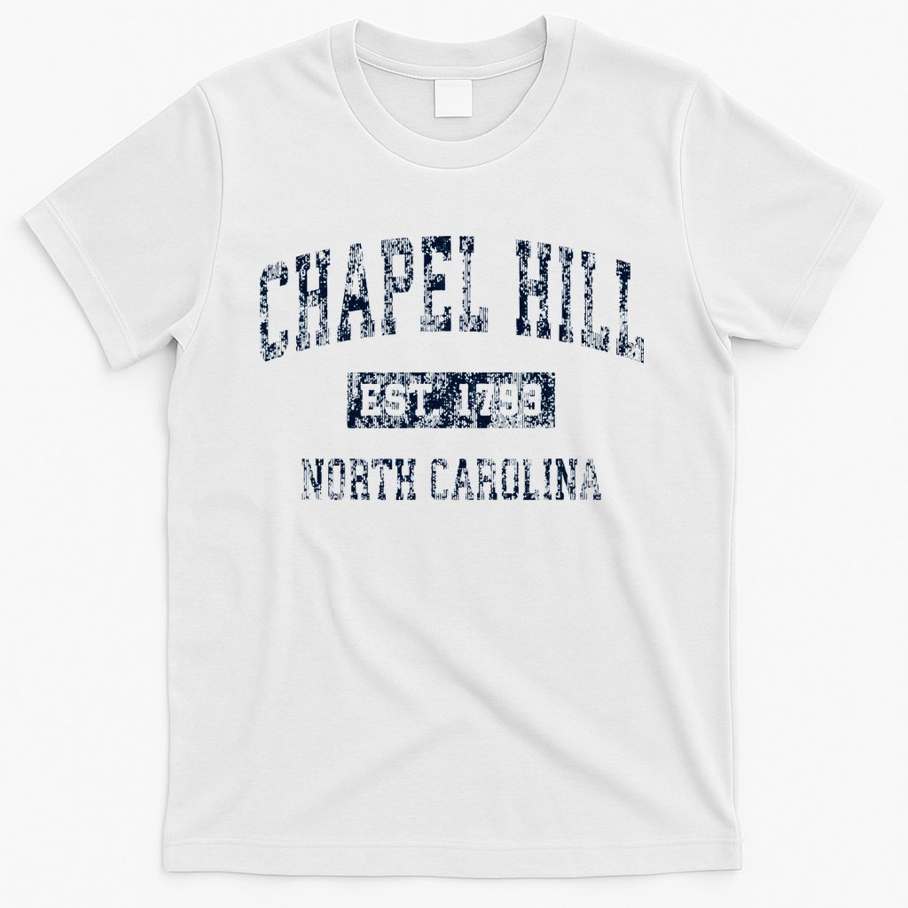 Chapel Hill North Carolina NC Vintage Sports Design Navy  T-Shirt