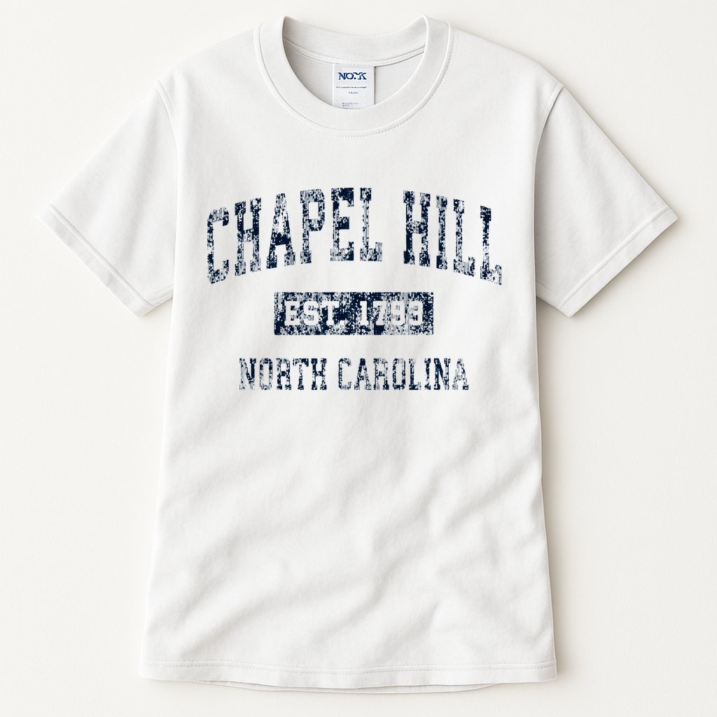 Chapel Hill North Carolina NC Vintage Sports Design Navy  Tall T-Shirt