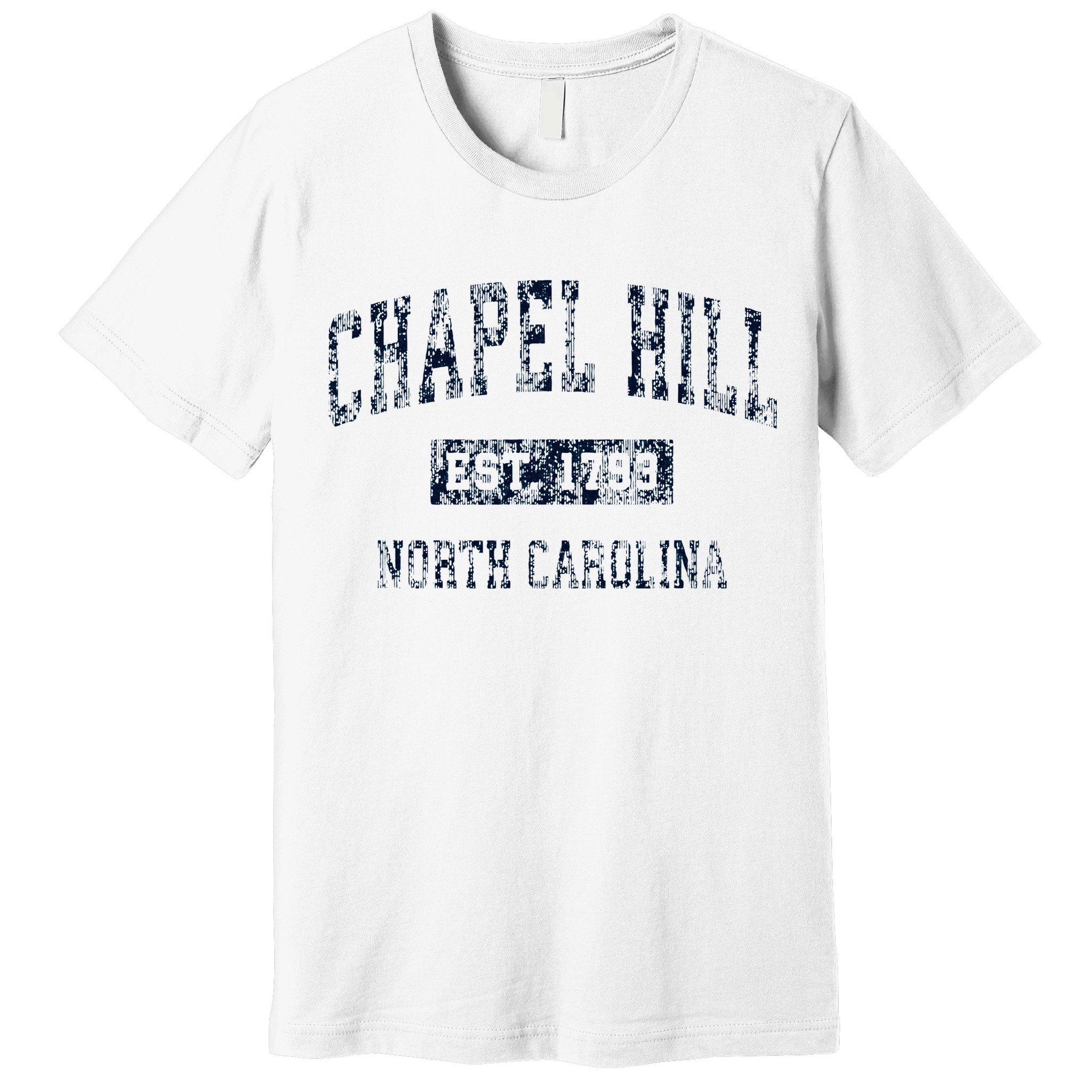 Chapel Hill North Carolina NC Vintage Sports Design Navy  Premium T-Shirt