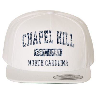 Chapel Hill North Carolina NC Vintage Sports Design Navy  Wool Snapback Cap