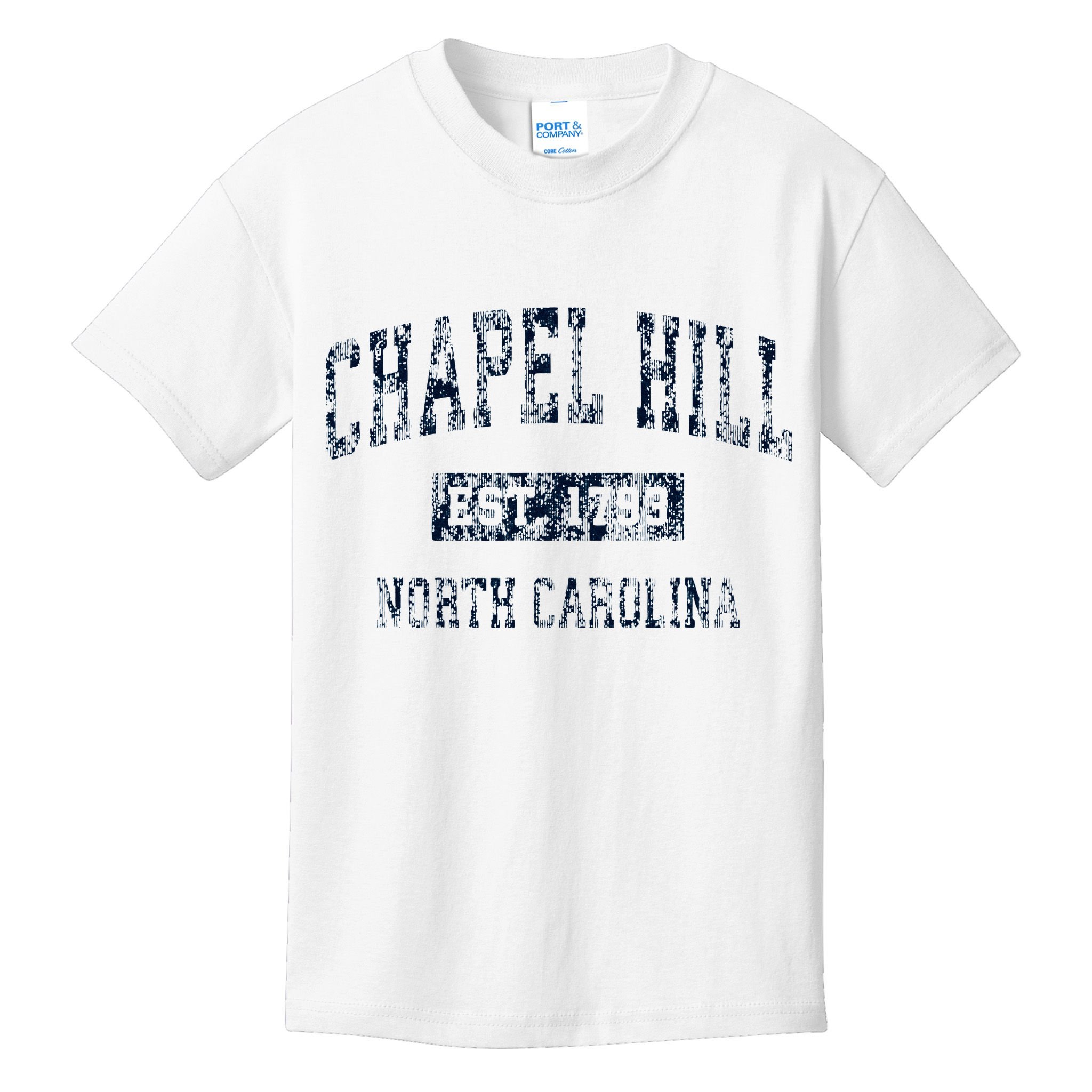 Chapel Hill North Carolina NC Vintage Sports Design Navy  Kids T-Shirt