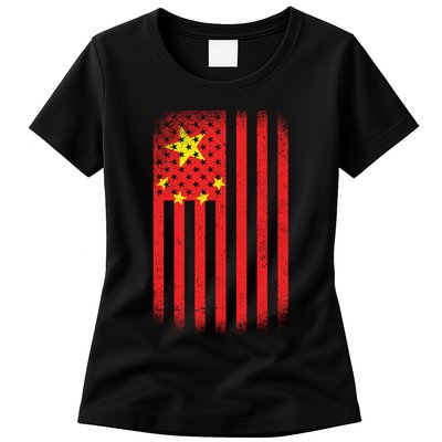 Vintage Chinese Flag Womens T-Shirt