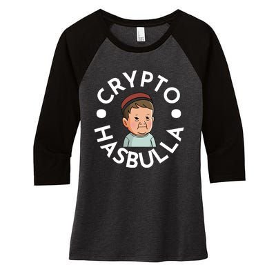 Crypto Hasbulla Nft Women's Tri-Blend 3/4-Sleeve Raglan Shirt