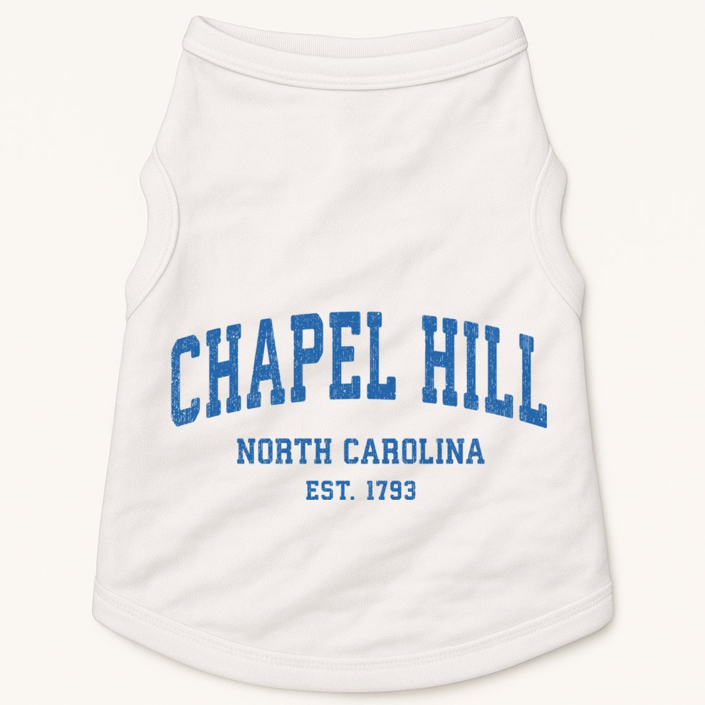 Chapel Hill North Carolina Nc Vintage Athletic Sports Doggie Tank