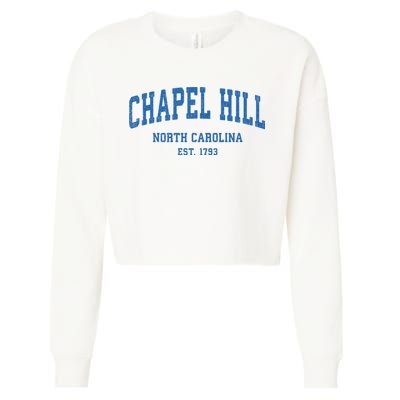 Chapel Hill North Carolina Nc Vintage Athletic Sports Cropped Pullover Crew
