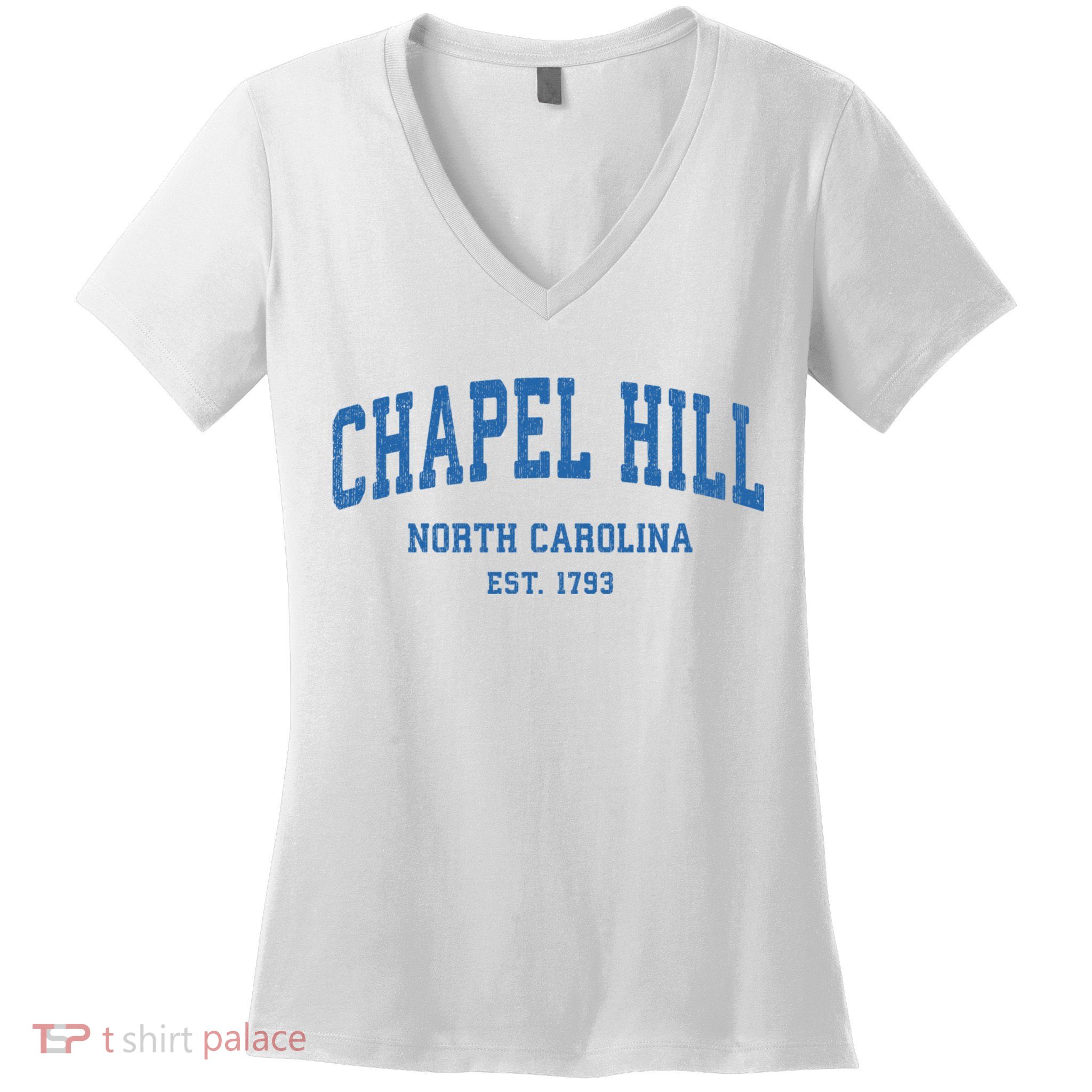 Chapel Hill North Carolina Nc Vintage Athletic Sports Women's V-Neck T-Shirt