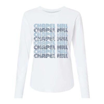 Chapel Hill North Carolina Vintage Weathered Womens Cotton Relaxed Long Sleeve T-Shirt