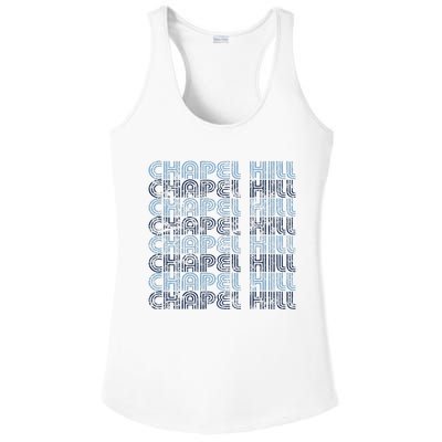 Chapel Hill North Carolina Vintage Weathered Ladies PosiCharge Competitor Racerback Tank