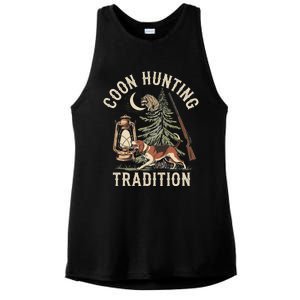 Coon Hunting Night – Patriotic Design For Coon Hunters Ladies PosiCharge Tri-Blend Wicking Tank