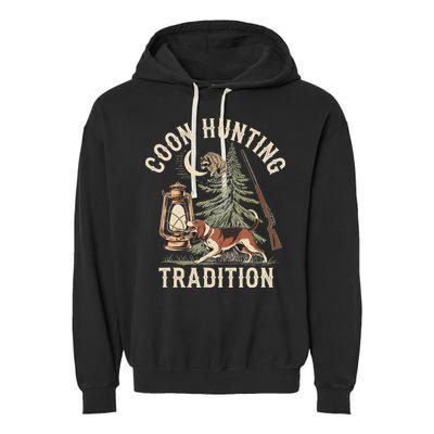 Coon Hunting Night – Patriotic Design For Coon Hunters Garment-Dyed Fleece Hoodie