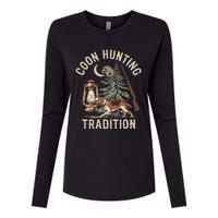 Coon Hunting Night – Patriotic Design For Coon Hunters Womens Cotton Relaxed Long Sleeve T-Shirt