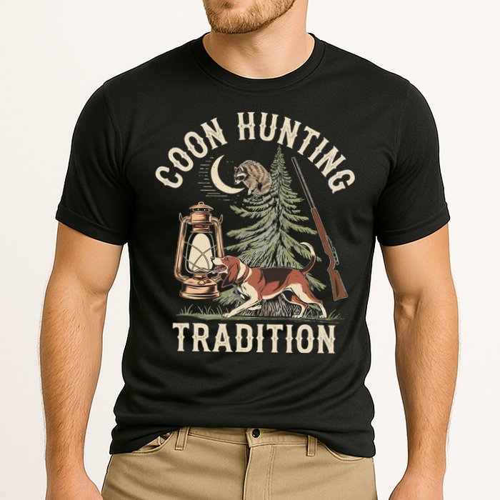 Coon Hunting Night – Patriotic Design For Coon Hunters Cooling Performance Crew T-Shirt