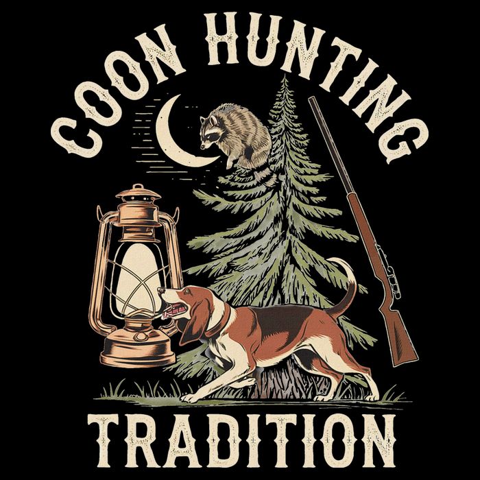 Coon Hunting Night – Patriotic Design For Coon Hunters Cooling Performance Crew T-Shirt