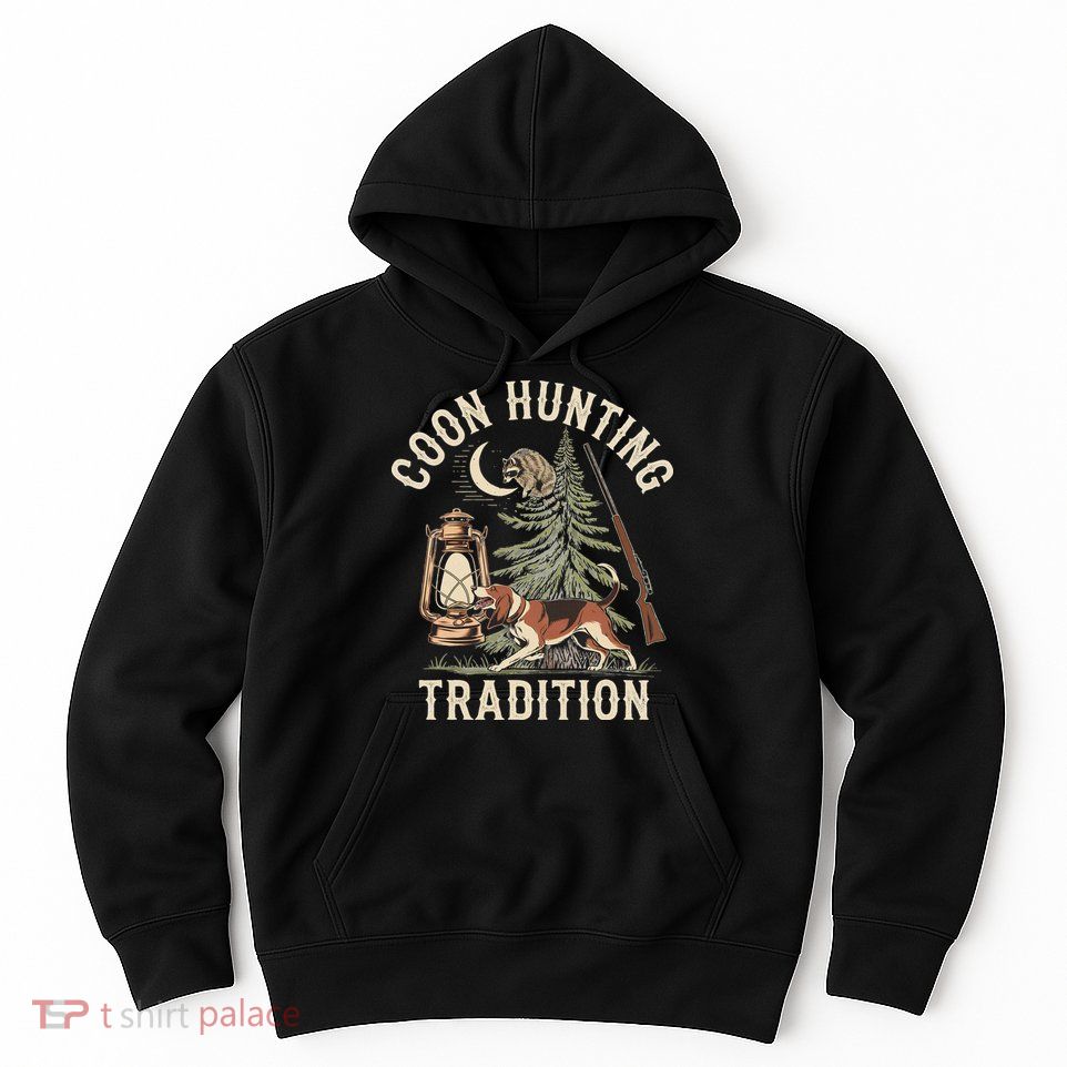 Coon Hunting Night – Patriotic Design For Coon Hunters Hoodie