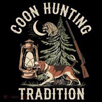 Coon Hunting Night – Patriotic Design For Coon Hunters Tall T-Shirt