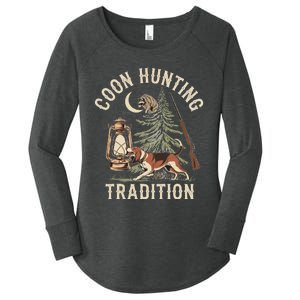 Coon Hunting Night – Patriotic Design For Coon Hunters Women's Perfect Tri Tunic Long Sleeve Shirt