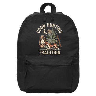 Coon Hunting Night – Patriotic Design For Coon Hunters 16 in Basic Backpack