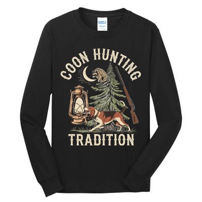 Coon Hunting Night – Patriotic Design For Coon Hunters Tall Long Sleeve T-Shirt
