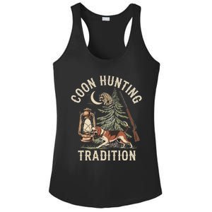 Coon Hunting Night – Patriotic Design For Coon Hunters Ladies PosiCharge Competitor Racerback Tank