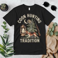 Coon Hunting Night – Patriotic Design For Coon Hunters Premium T-Shirt