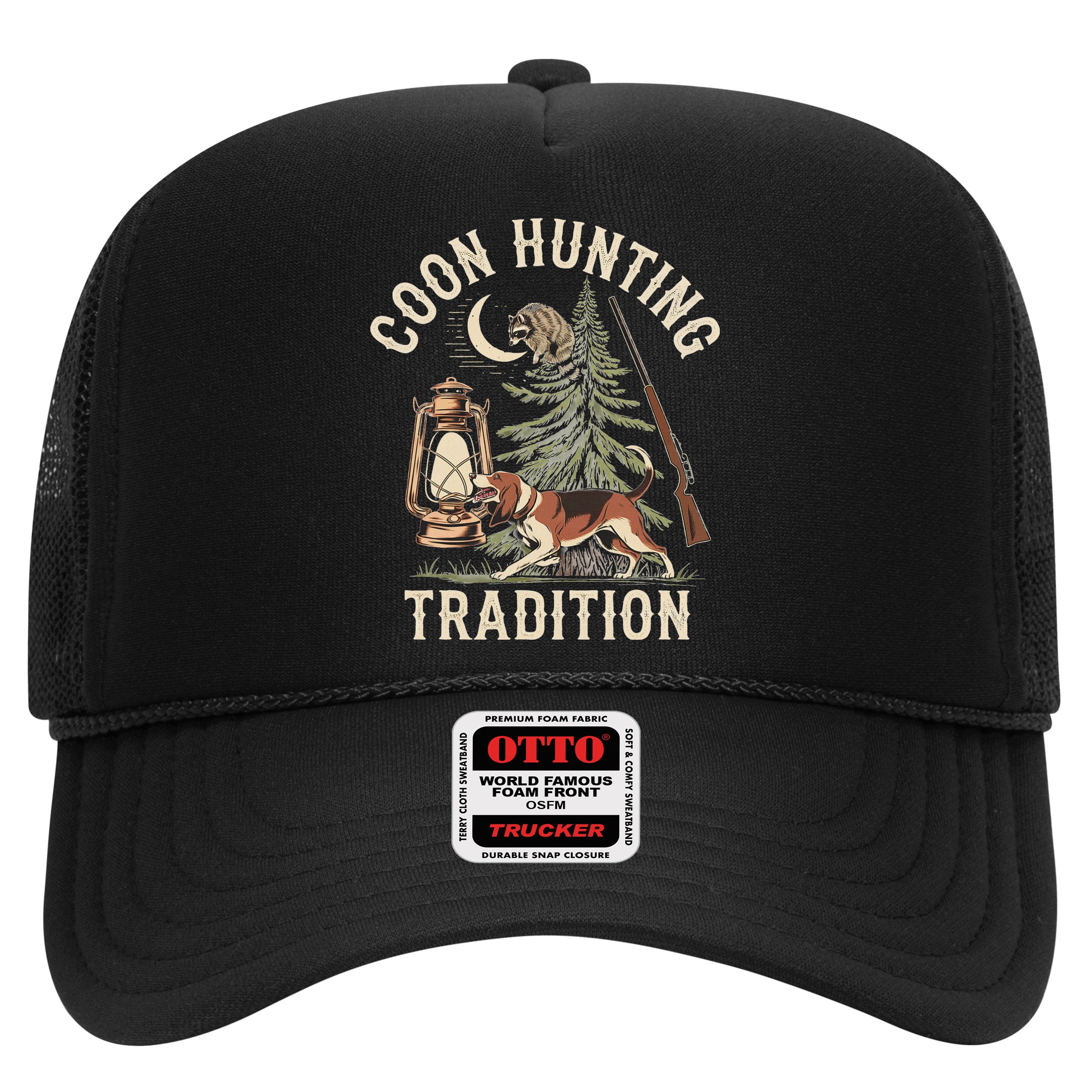 Coon Hunting Night – Patriotic Design For Coon Hunters Hat