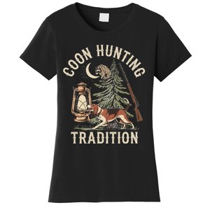 Coon Hunting Night – Patriotic Design For Coon Hunters Women's T-Shirt