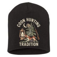 Coon Hunting Night – Patriotic Design For Coon Hunters Short Acrylic Beanie