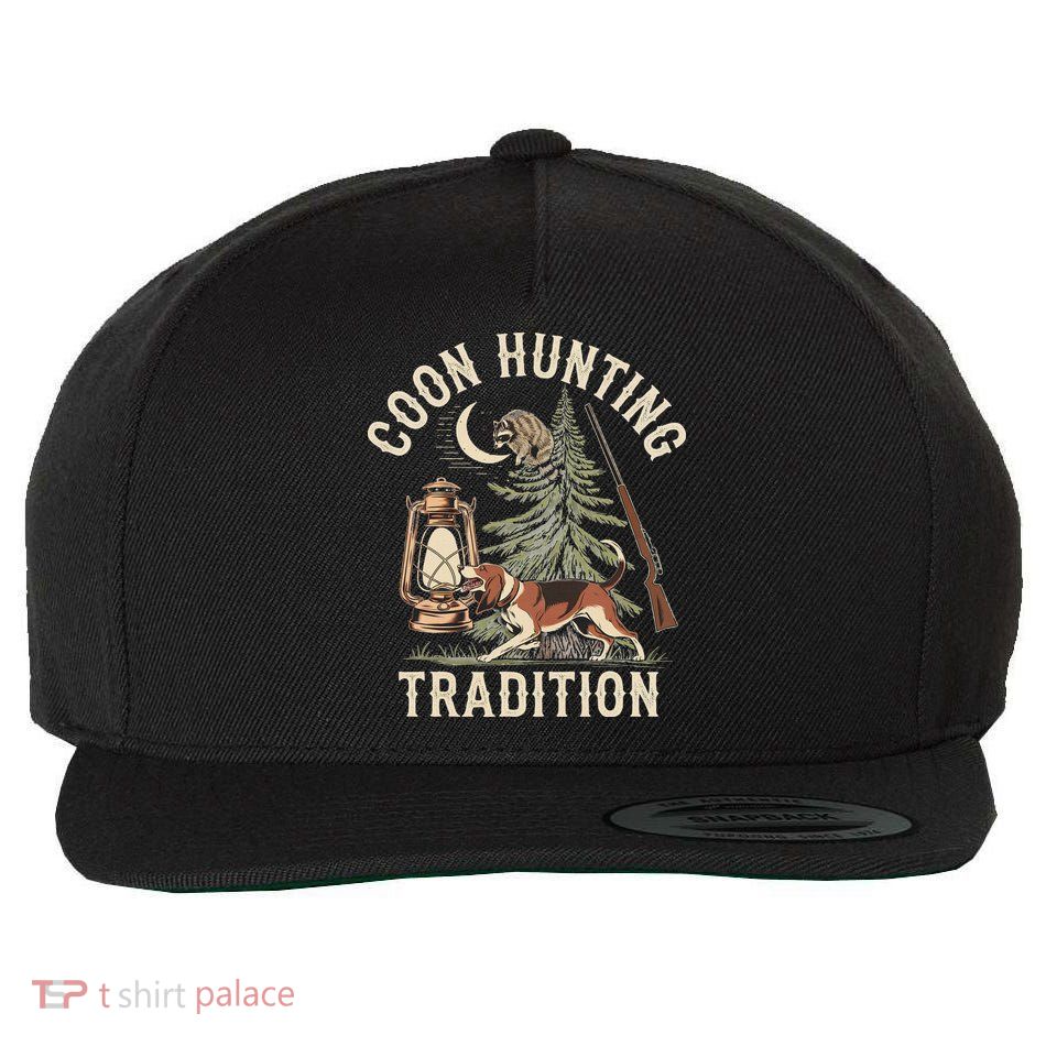 Coon Hunting Night – Patriotic Design For Coon Hunters Wool Snapback Cap