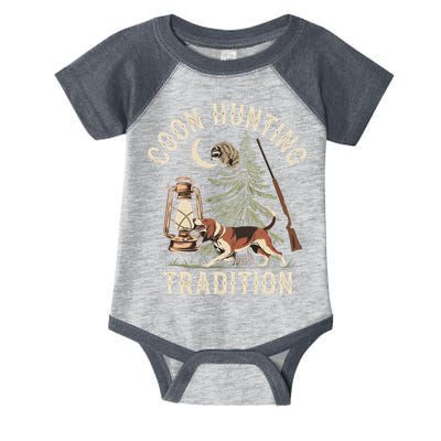 Coon Hunting Night – Patriotic Design For Coon Hunters Infant Baby Jersey Bodysuit