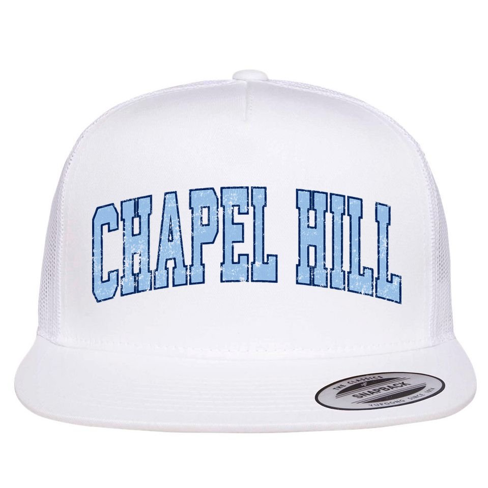 Chapel Hill North Carolina NC Vintage Athletic Sports Design Flat Bill Trucker Hat