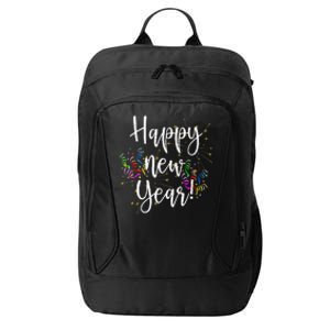 Cute Happy New Year Day Eve Party Fireworks Confetti Costume City Backpack