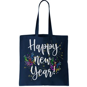 Cute Happy New Year Day Eve Party Fireworks Confetti Costume Tote Bag