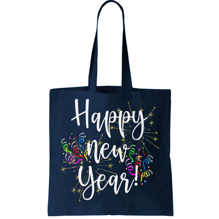 Cute Happy New Year Day Eve Party Fireworks Confetti Costume Tote Bag