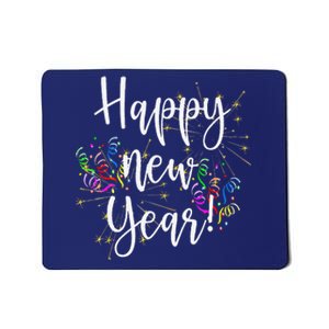 Cute Happy New Year Day Eve Party Fireworks Confetti Costume Mousepad