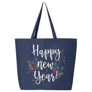 Cute Happy New Year Day Eve Party Fireworks Confetti Costume 25L Jumbo Tote