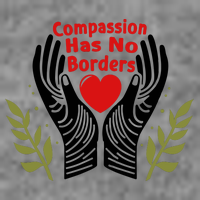 Compassion Has No Borders Hooded Wearable Blanket