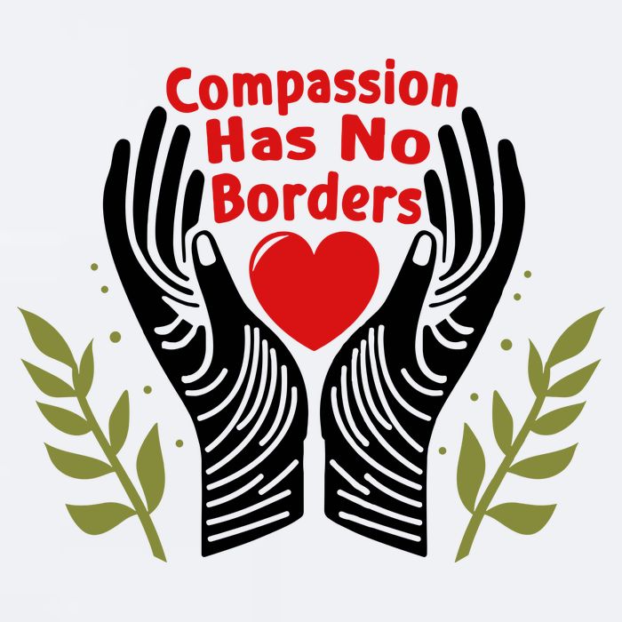 Compassion Has No Borders Sueded Cloud Jersey T-Shirt